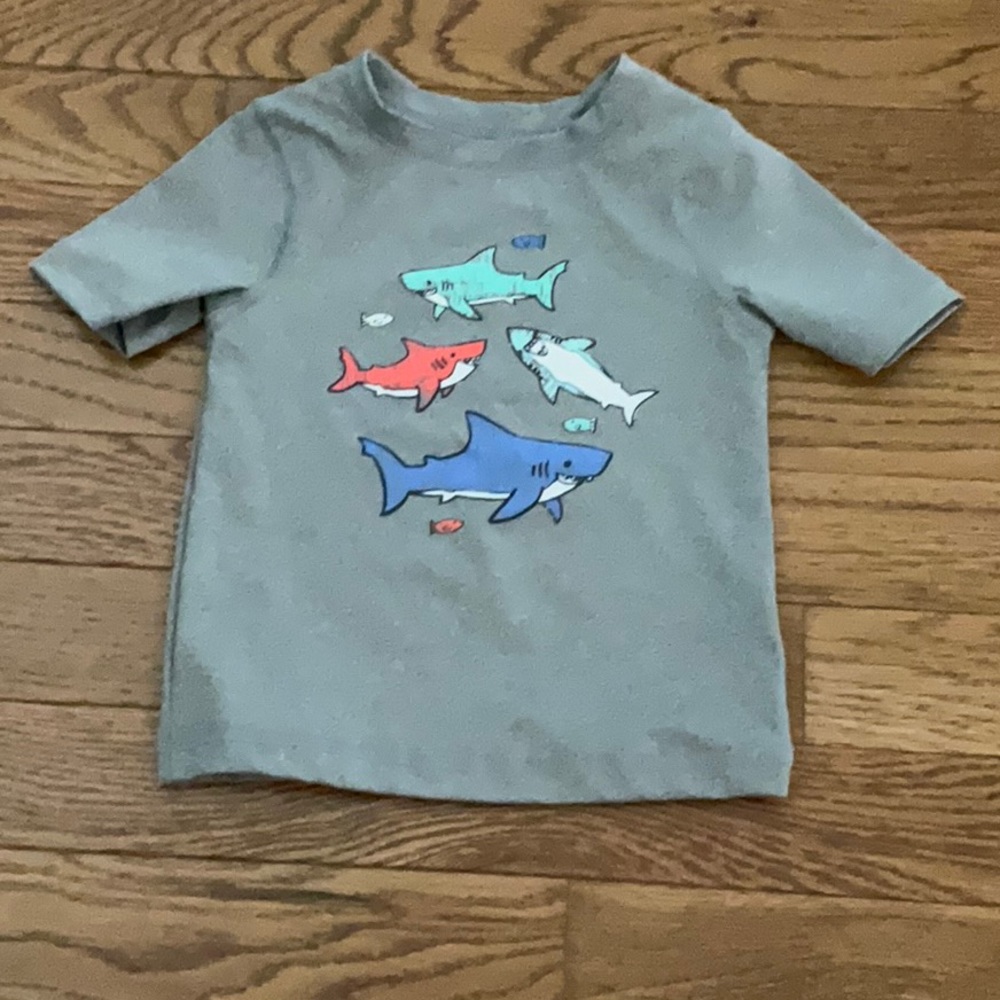 NEW Cat and Jack Baby Rashguard With Sharks